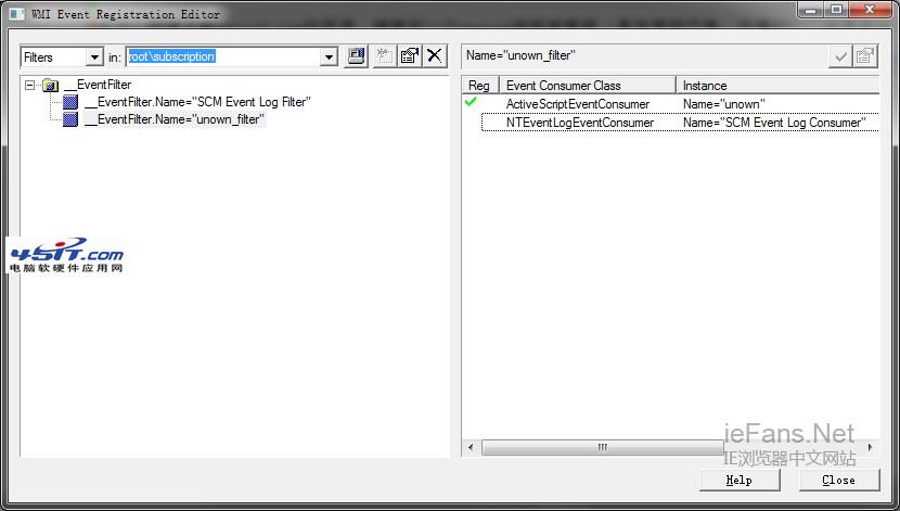  WMI event viewer  root\subscription