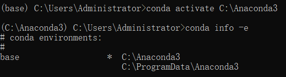 Win10下CMD使用conda info -e命令，发现环境未命名，激活不了的解决