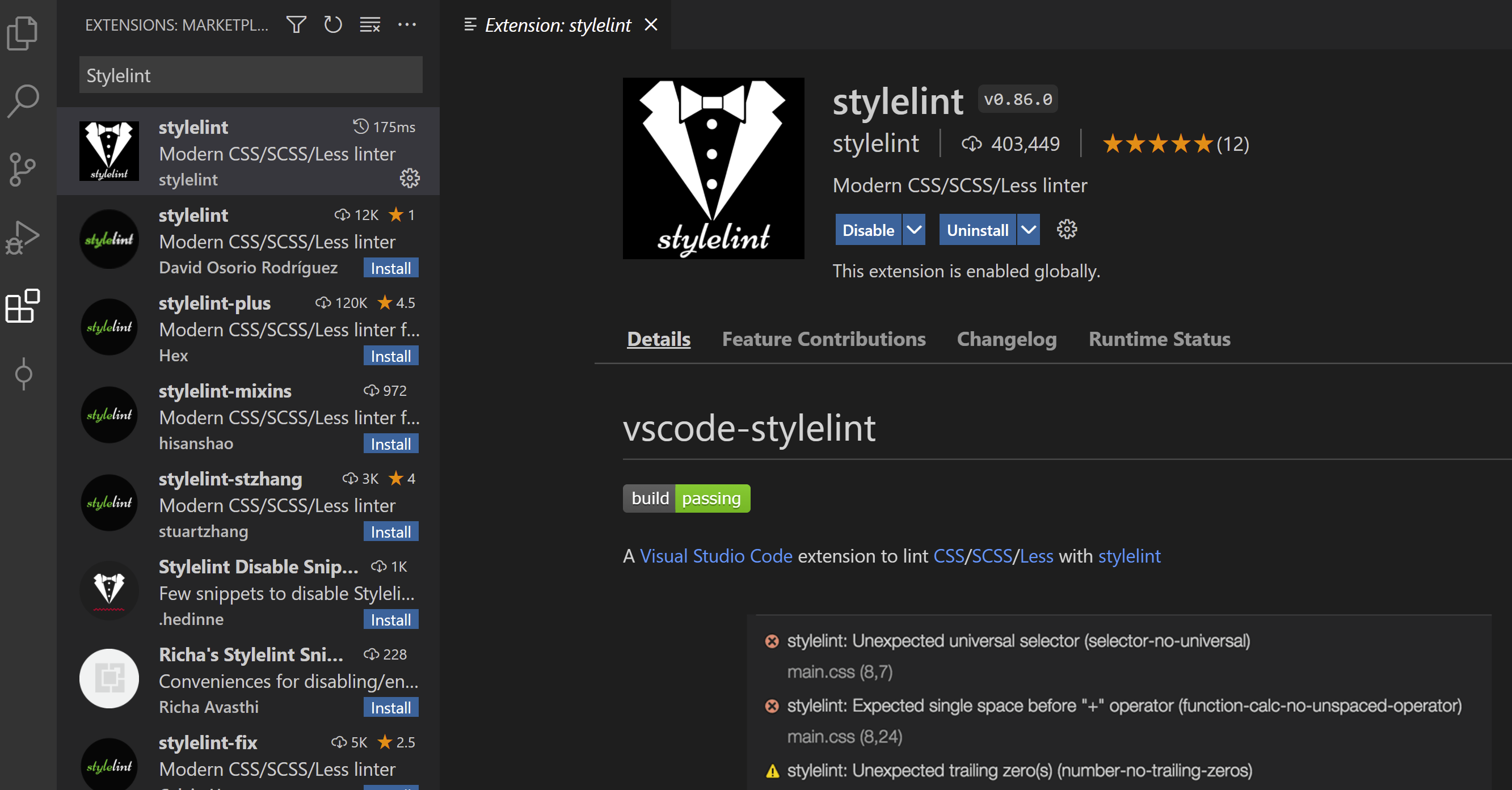 前端规范之CSS规范（Stylelint）