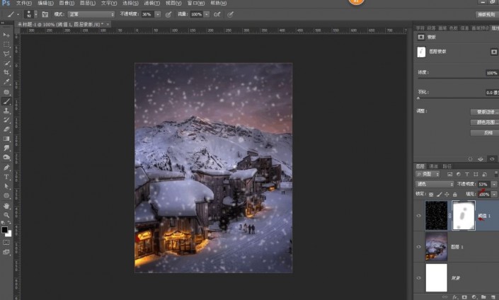 雪景效果，制作唯美的下雪效果照片